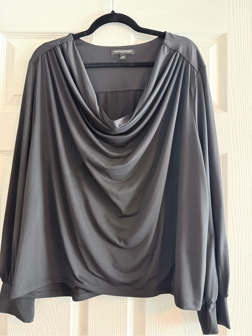 Banana Republic Black Draped Cowl Neck Women's Sweater